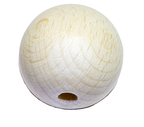 Holzkugel mit Bohrung